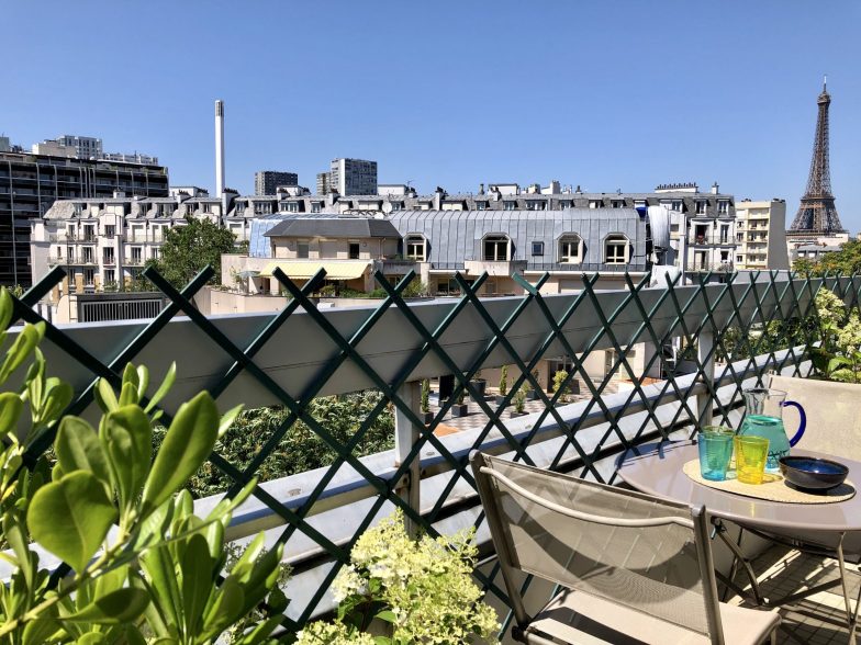 Charm Apartment with Terrace & Eiffel Tower View - Paris, France